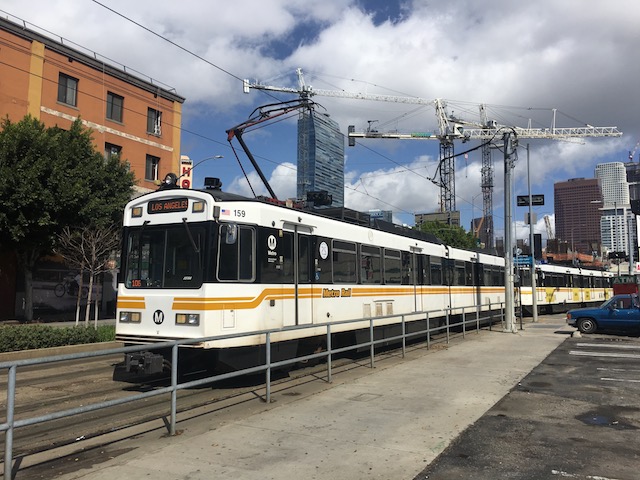 The Blue Line in Downtown Los Angeles.